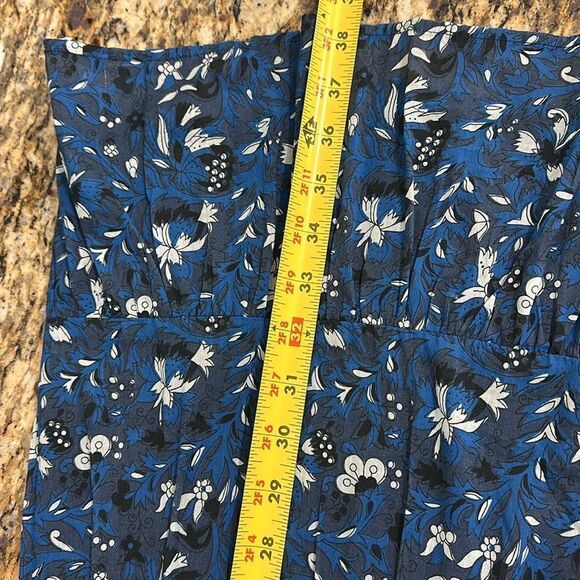 Anthropologie Othilia Dessa Ruffled Mini Dress In Blue Motif Size M - Picture 12 of 12